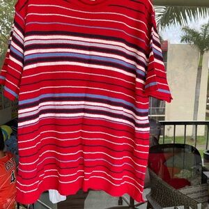 Bobbie Brooks Red Striped Crewneck Sweater